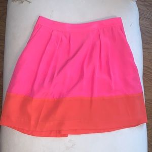 J Crew Pink and Orange Skirt 💖🍊